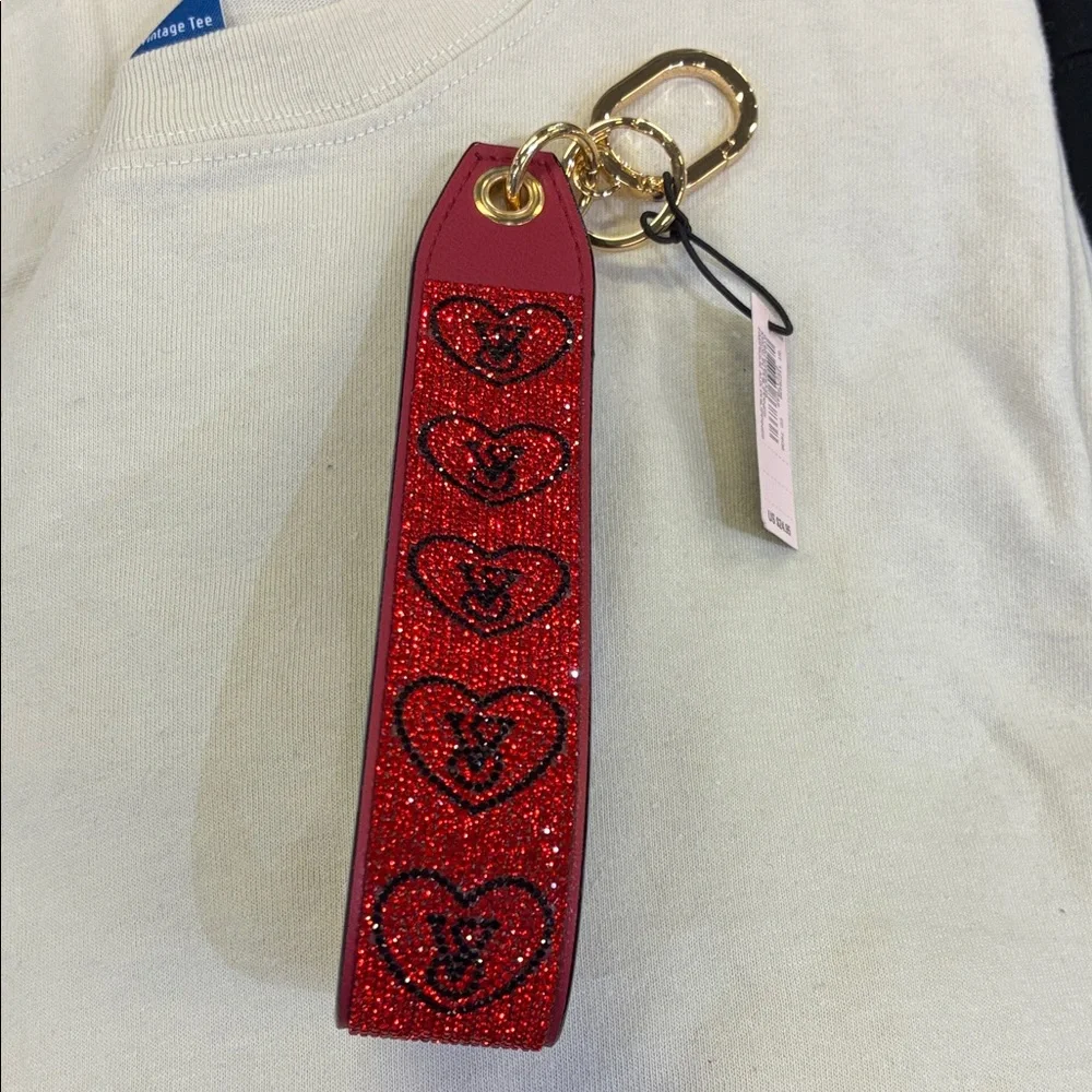 Victoria's Secret Glittery Red Heart Keychain - Picture 6 of 8